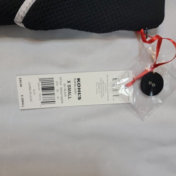 NWT Elle Black White Trim Mini Skirt XS | Mod Retro Chic Office to After-Hours - Picture 4 of 7